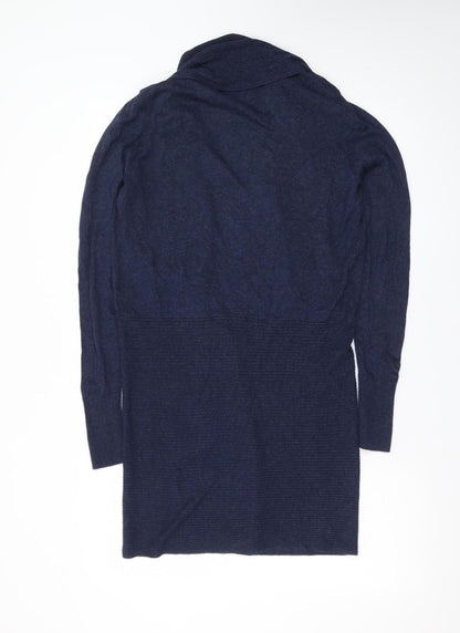 Marks and Spencer Women's Blue Open Knit Long Sleeve Cardigan M