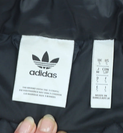 adidas Men's Black Quilted Waistcoat M Regular Fit Full Zip