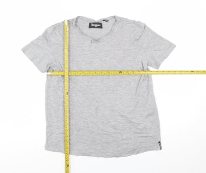 Superdry Womens Grey Cotton Basic T-Shirt Size 8
