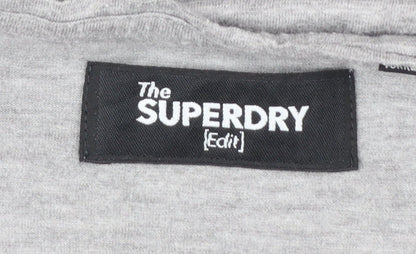 Superdry Womens Grey Cotton Basic T-Shirt Size 8