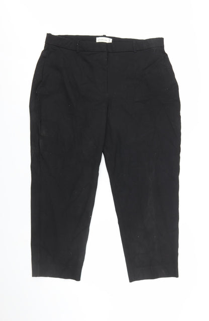 Abercrombie & Fitch Women's Black Chino Trousers Size 16 Curve Love
