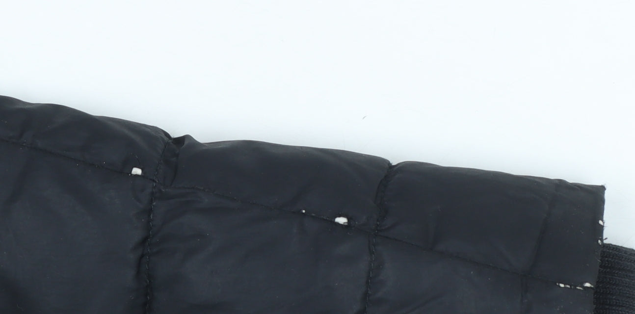Tommy Jeans Women’s Black Long Puffer Coat Hooded Faux Fur Trim Size S