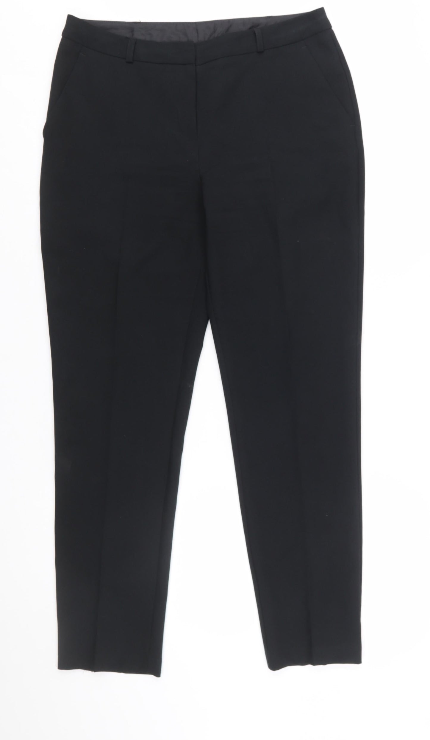 BHS Women’s Black Size 12 Regular Fit Dress Trousers Polyester Work Pants