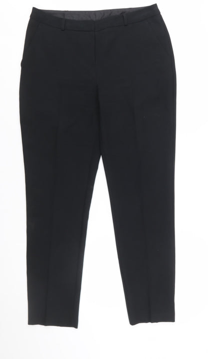 BHS Women’s Black Size 12 Regular Fit Dress Trousers Polyester Work Pants