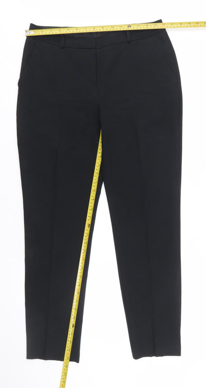 BHS Women’s Black Size 12 Regular Fit Dress Trousers Polyester Work Pants
