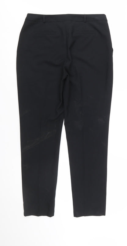 BHS Women’s Black Size 12 Regular Fit Dress Trousers Polyester Work Pants