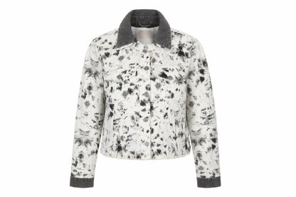 ASOS Denim Womens Multicoloured Tie-Dye Cotton Jacket UK 8