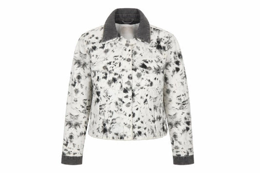 ASOS Denim Womens Multicoloured Tie-Dye Cotton Jacket UK 8
