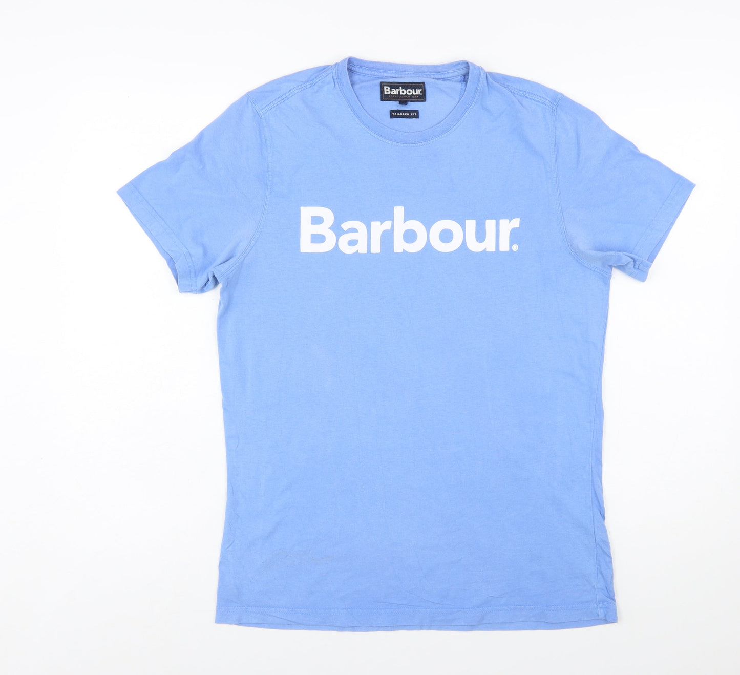 Barbour Men's Blue Cotton Logo Slim Fit T-Shirt Size S