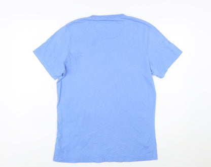 Barbour Men's Blue Cotton Logo Slim Fit T-Shirt Size S