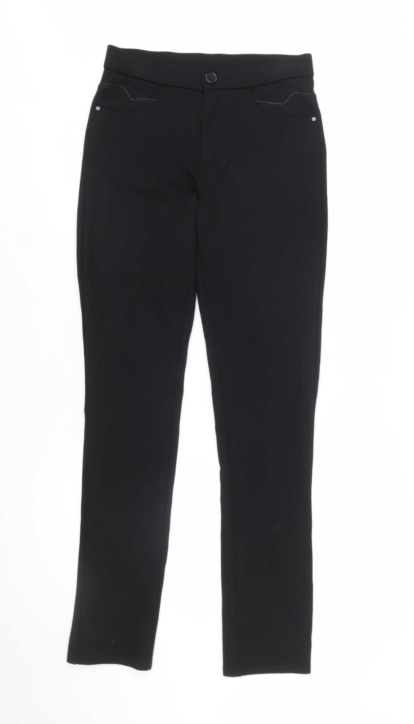 YOULINE Women's Black Stretch Slim Trousers Size 10