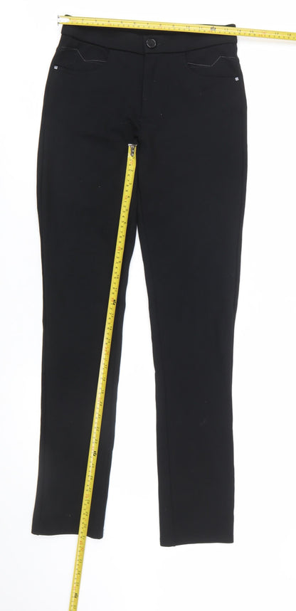YOULINE Women's Black Stretch Slim Trousers Size 10