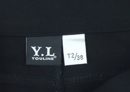 YOULINE Women's Black Stretch Slim Trousers Size 10