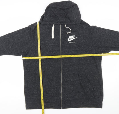 Nike Men's Black 2XL Full Zip Hoodie Just Do It Sportswear