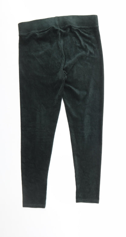 Marks and Spencer Women's Green Corduroy Leggings Size 14 Regular