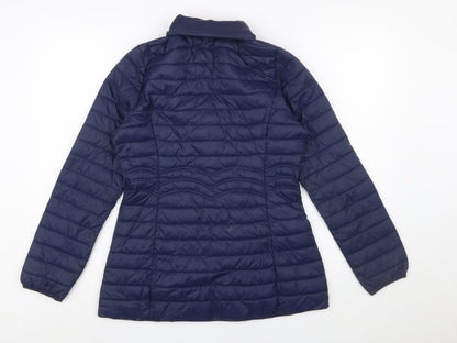 Paco Boutique Women's Blue Size 10 Puffer Jacket Lightweight Quilted