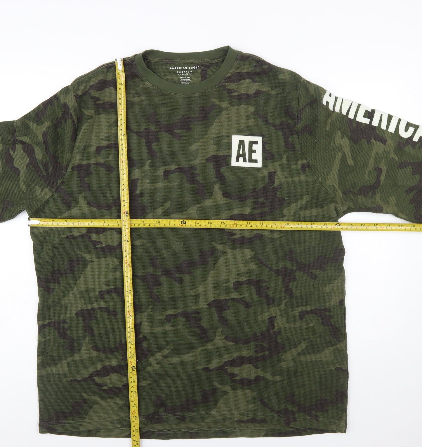 American Eagle Men’s Green Camouflage 2XL Pullover Sweatshirt