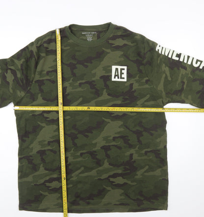 American Eagle Men’s Green Camouflage 2XL Pullover Sweatshirt
