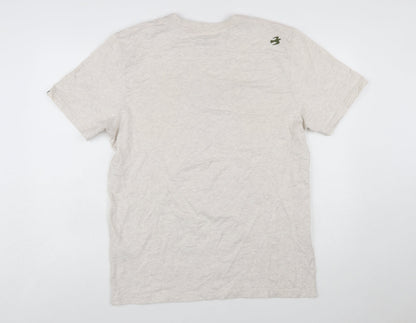 Brakeburn Men's Beige Cycling Graphic T-Shirt Size L