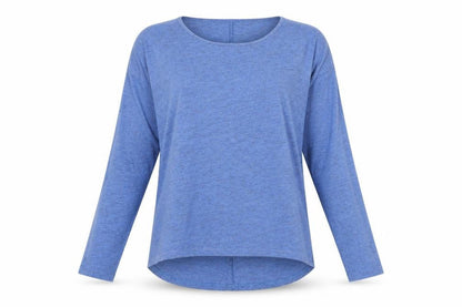RESERVED Womens Blue XS Long Sleeve Crew Neck Jersey Top