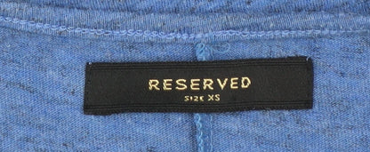 Reserved Womens Blue XS Long Sleeve Crew Neck Jersey Top