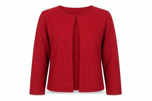 Talbots Women Red Silk Angora Blend Cardigan Size 10