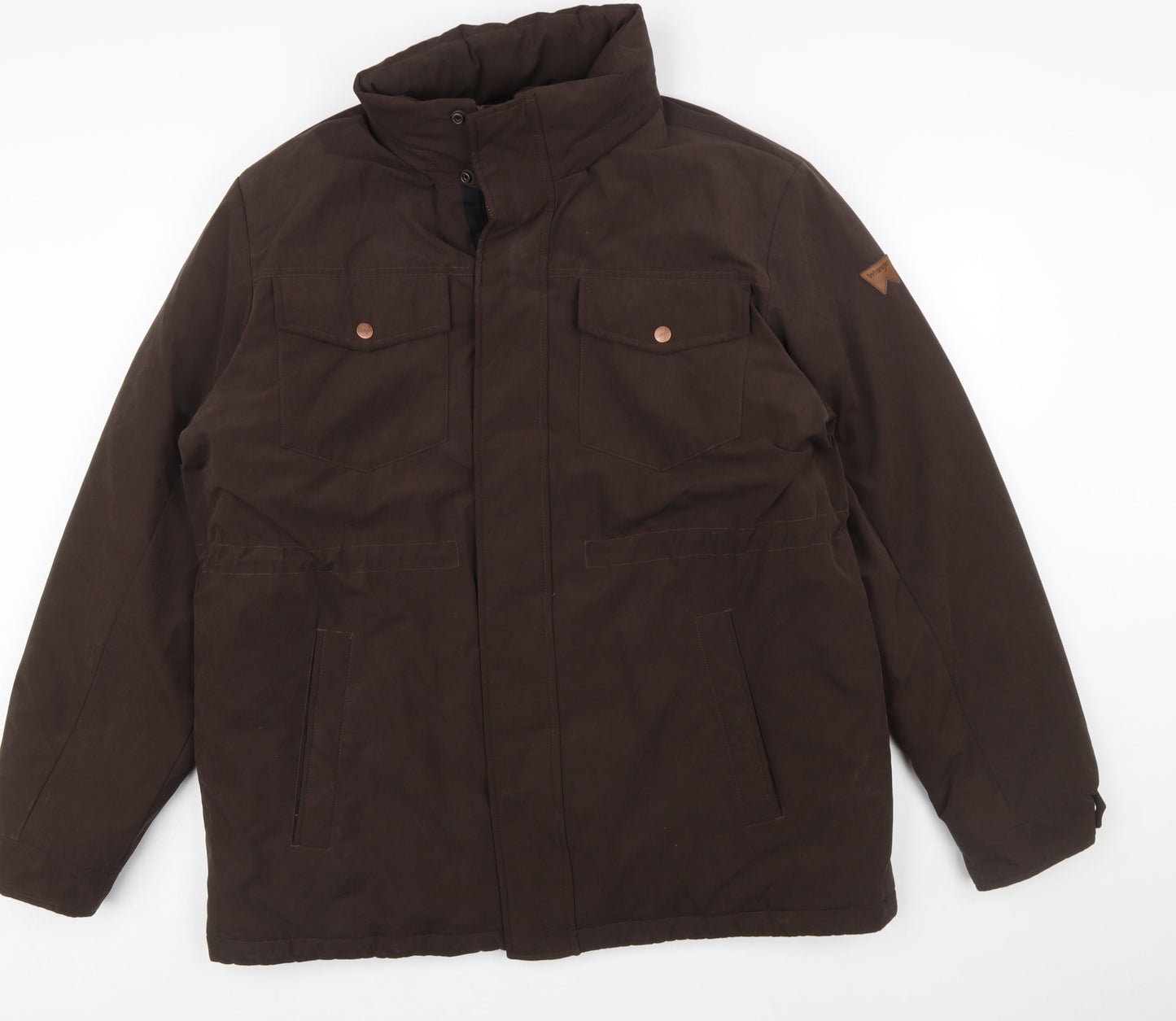 Wrangler Men's Brown XL Regular Fit Lined Parka Jacket
