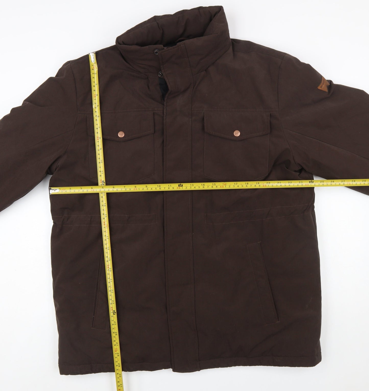 Wrangler Men's Brown XL Regular Fit Lined Parka Jacket