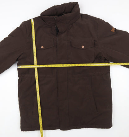Wrangler Men's Brown XL Regular Fit Lined Parka Jacket