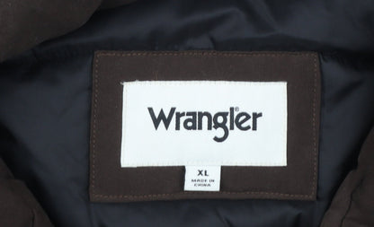 Wrangler Men's Brown XL Regular Fit Lined Parka Jacket