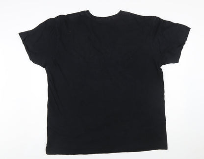Xplosive Ape Men's Black 2XL Cotton Graphic Gym T-Shirt
