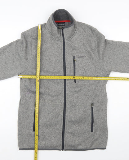 Craghoppers Mens Grey Fleece Full Zip Jacket Size M Outdoor Hiking