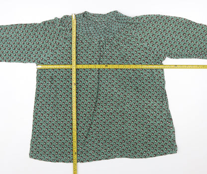 Next Women's Green Floral Long Sleeve Tunic Blouse Size 20