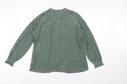 Next Women's Green Floral Long Sleeve Tunic Blouse Size 20