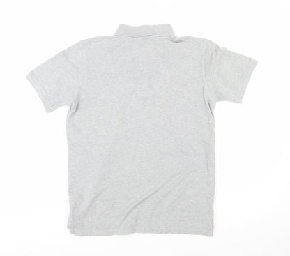 GAP Kids Boys Grey Polo Shirt 13-14 Years Short Sleeve Cotton Blend