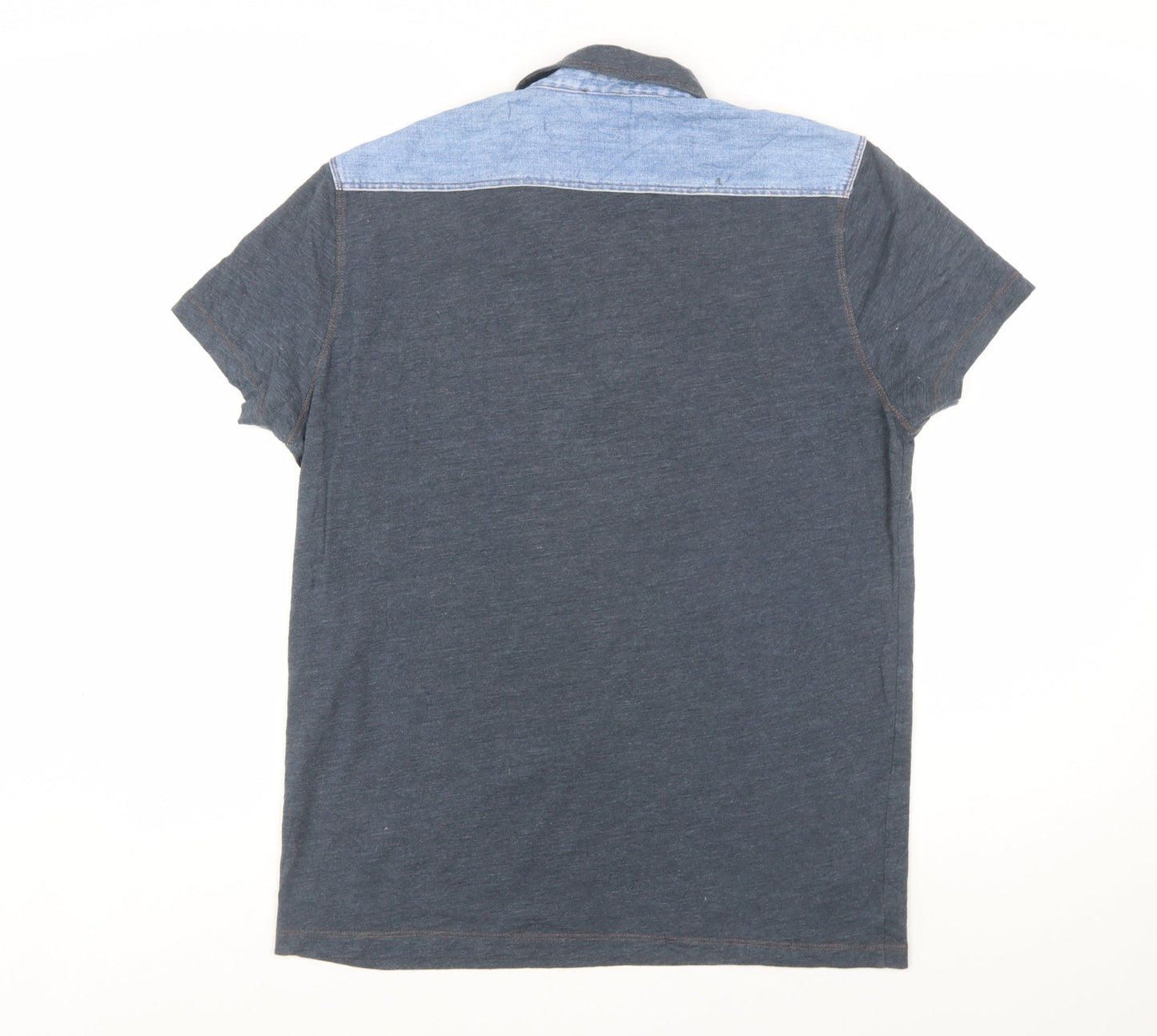 Hugo Boss Men's Blue Short Sleeve Polo Shirt Size M Cotton Blend