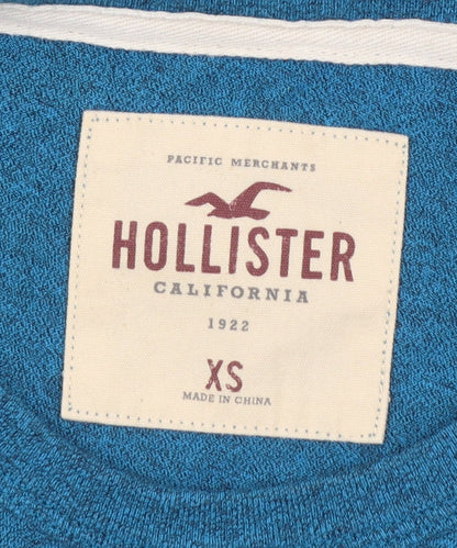 Hollister Women Blue XS Long Sleeve Crew Neck Jersey T-Shirt