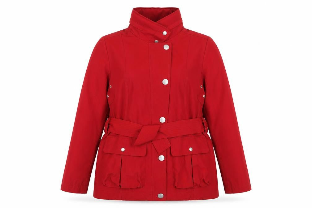 Marks & Spencer Women's Red Belted Parka Jacket UK 14