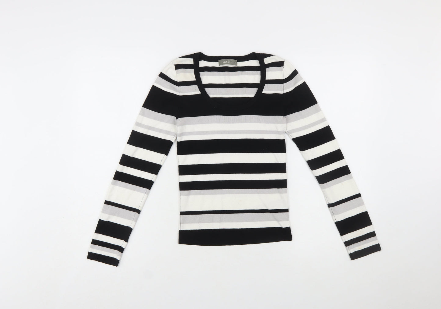 Oasis Women’s Multicoloured Striped Scoop Neck Jumper Size S