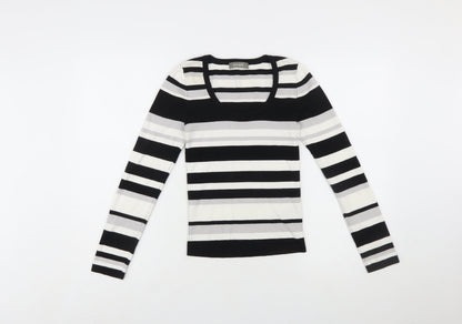 Oasis Women’s Multicoloured Striped Scoop Neck Jumper Size S