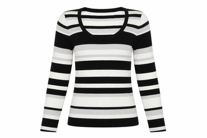 Oasis Women’s Multicoloured Striped Scoop Neck Jumper Size S
