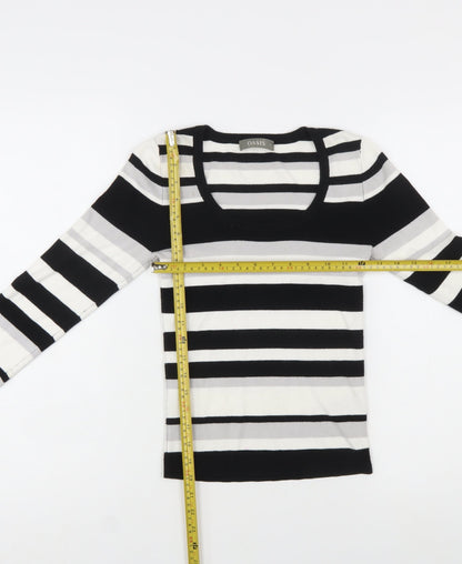 Oasis Women’s Multicoloured Striped Scoop Neck Jumper Size S