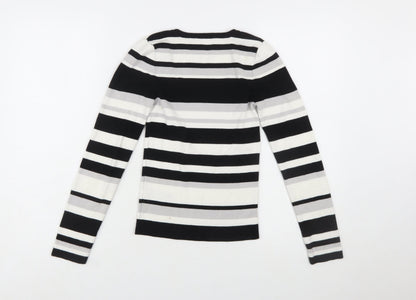 Oasis Women’s Multicoloured Striped Scoop Neck Jumper Size S