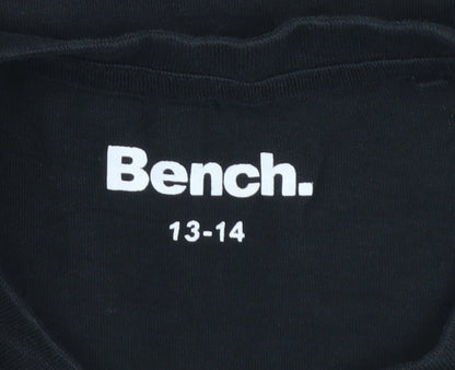 Bench Teens Black Cotton Crew Neck Short Sleeve T-Shirt 13 Years