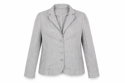 Marks & Spencer Per Una Grey Linen Blend Blazer Womens Size 16