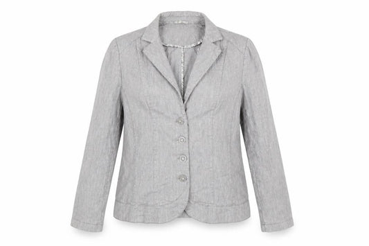 Marks and Spencer Per Una Grey Linen Blend Blazer Womens Size 16