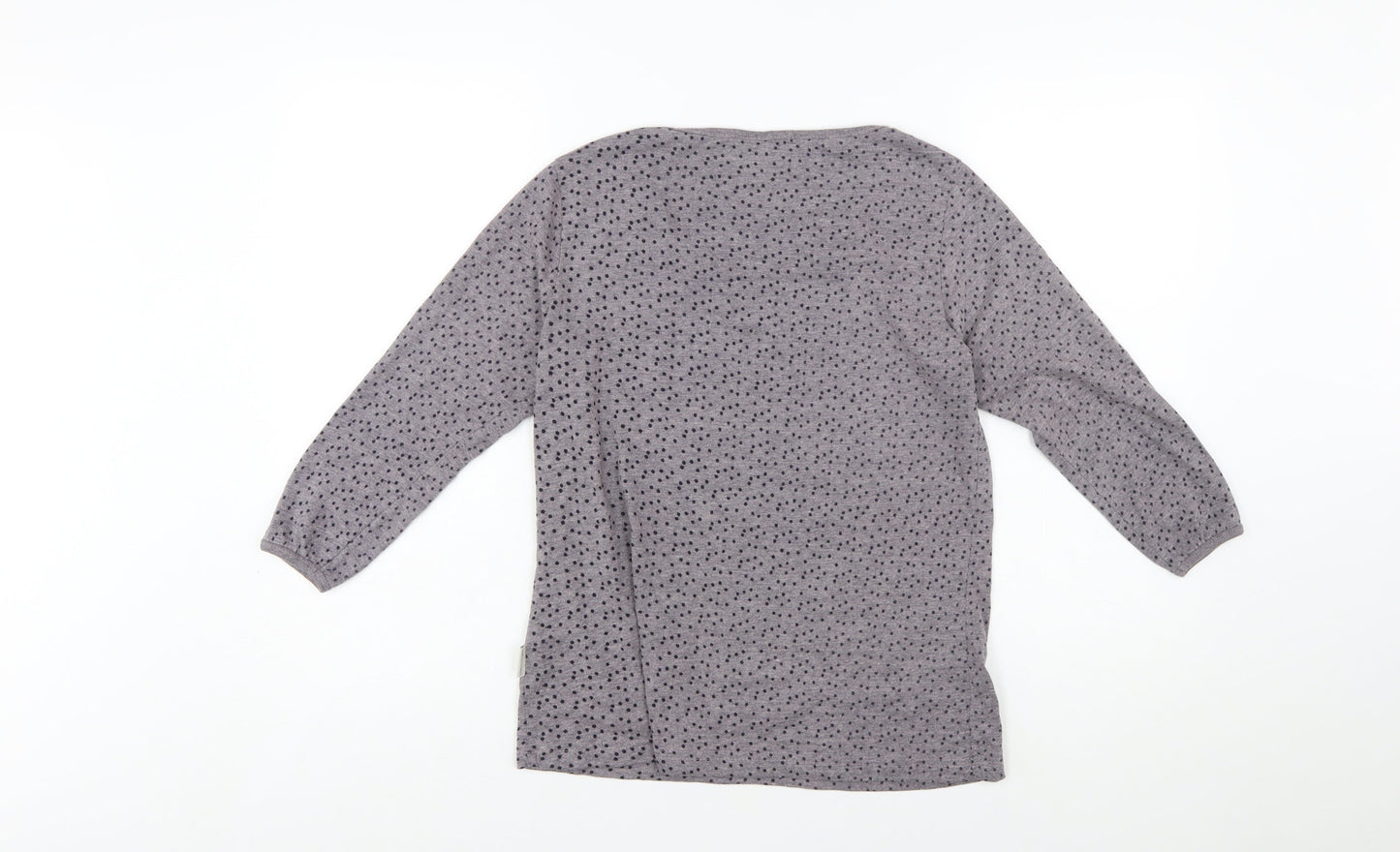 Trespass Womens Grey Polka Dot V-Neck 3/4 Sleeve Cotton Blend Top M