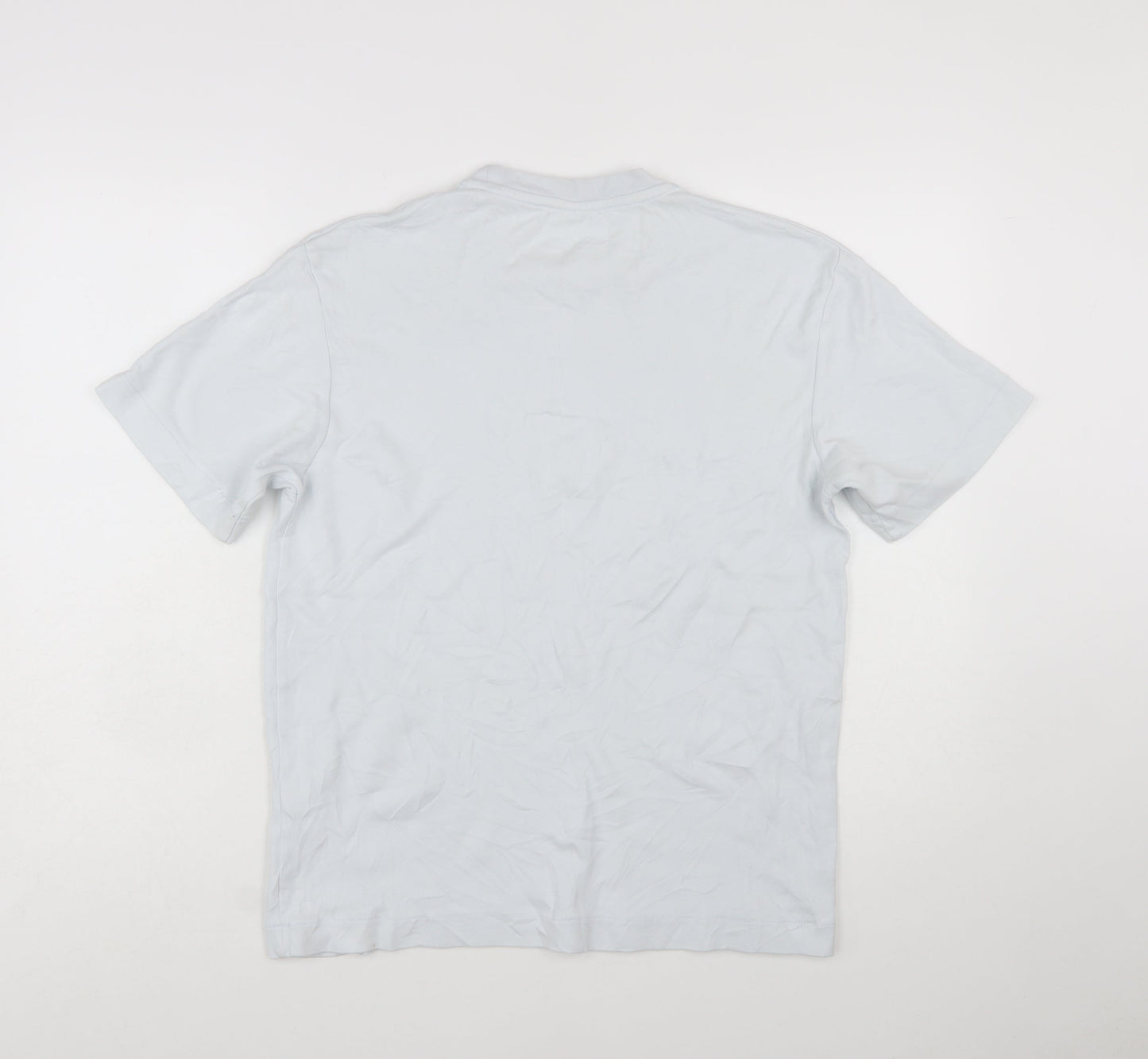 Zara Women White Cotton Short Sleeve Basic T-Shirt Size S