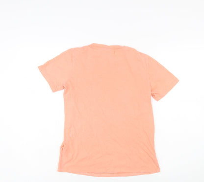 Adidas Womens Coral T-Shirt Medium Short Sleeve Crew Neck Casual Top