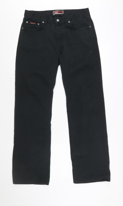 Teddy Smith Womens Black Size 32 Straight Leg Jeans